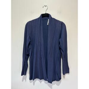 S. Marlon blue open front cardigan womens L basic neutral staple